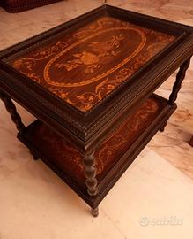 Tavolino intarsiato, stile Napoleone 3° ( '800)