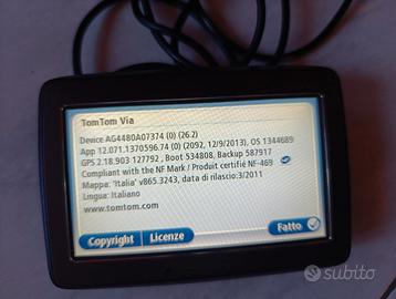 TomTom Via GPS funzionante,Display attivo, mappe 