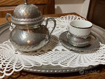 Servizio caffè 12 pz in peltro 95%