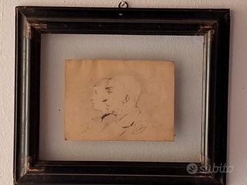 quadro con disegno d'epoca firmato