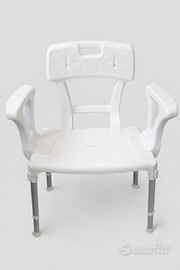 Sedia da doccia con braccioli e schienale