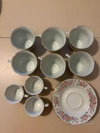 Servizio tazze cinesi vintage porcellana 11 pezzi