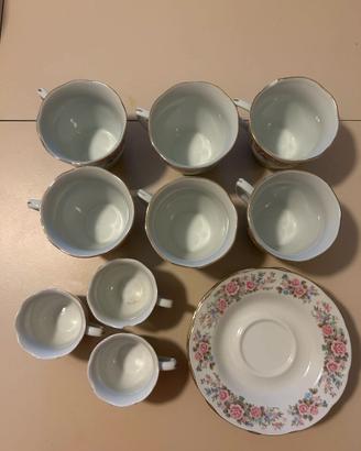 Servizio tazze cinesi vintage porcellana 11 pezzi