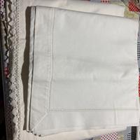 Coppia Lenzuola cotone antico grosso ricamati