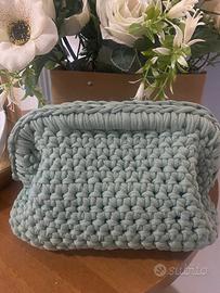 Borsa clutc bag fatta a mano con fettuccia