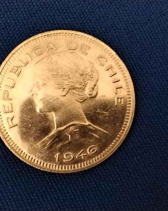 MONETA IN ORO DA 100 PESOS CHILE