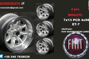 Cerchi Minilite 7x13 ET-7 pcd 4x98 Fiat