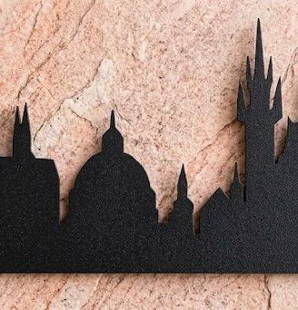Skyline Praga Alluminio - Design Parete Tavolo