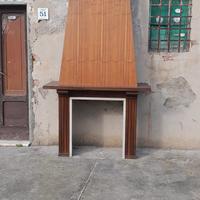 copri camino caminetto in noce