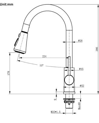 Rubinetto miscelatore  da cucina a 360° 