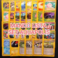 Manco lista carte Pokemon aquapolis