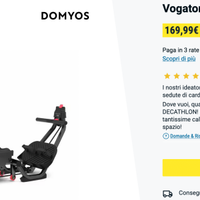 Vogatore pieghevole Decathlon come nuovo