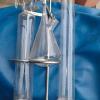 Provette in vetro da enologo e Cannella vintage