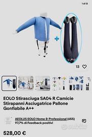Eolo strira asciuga camicie e pantaloni SA04R A++