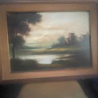Quadro dipinto a olio su tela Servolini