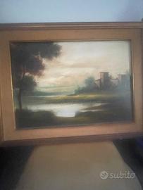 Quadro dipinto a olio su tela Servolini