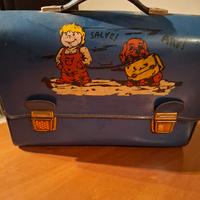 borsa cartella scuola vintage anni 60/70