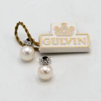 Orecchini HOSHI oro bianco18kt perle diamanti A.90