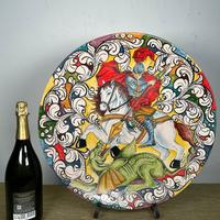 Grande piatto in maiolica di caltagirone