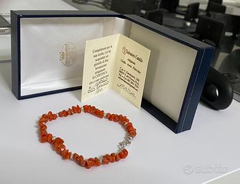 Braccialetto corallo e oro bianco