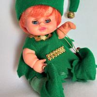 Bambola mini Furga vintage doll Cacio rosso elfo