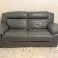 Divano Poltrone sofà in pelle