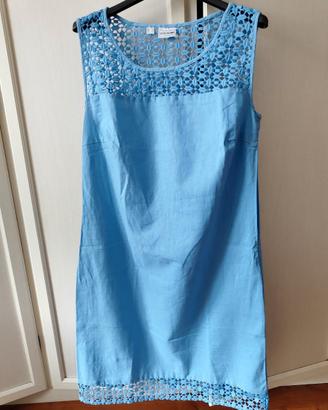 Abito cotone azzurro