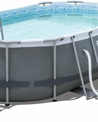 PISCINA BESTWAY OVALE 427x290x100m 7250 lt GRIGIO