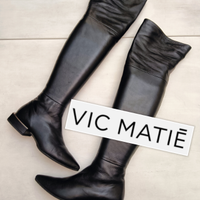 VIC MATIÈ STIVALI ALTI ALLA COSCIA IN PELLE nera