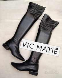 VIC MATIÈ STIVALI ALTI ALLA COSCIA IN PELLE nera