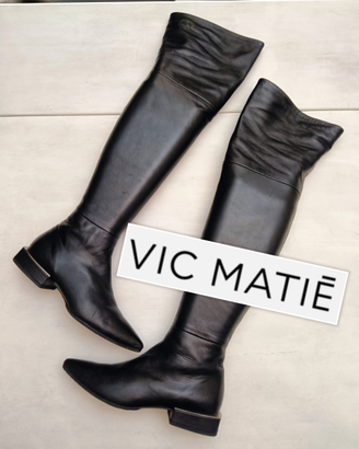 VIC MATIÈ STIVALI ALTI ALLA COSCIA IN PELLE nera