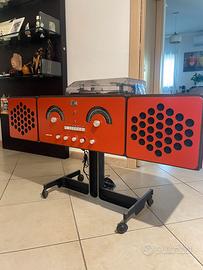 Radiofonografo Brionvega RR126 Castiglioni Rosso