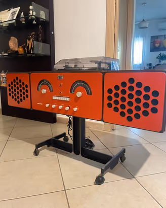 Radiofonografo Brionvega RR126 Castiglioni Rosso