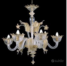 Lampadario in vetro di murano