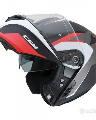 CASCO MODULARE CGM 568G P/J ROSSO VISIERA PARASOLE