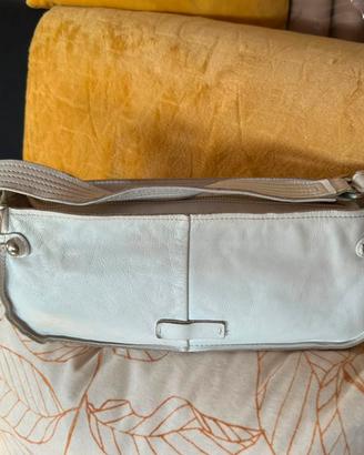Borsa SISLEY vintage bianca vera pelle tracolla
