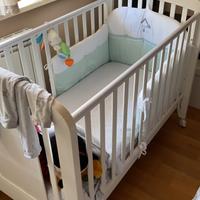 Culla Dili Best in legno bianco con materasso