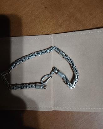 Bracciale catena Maglia Bizantina argento 925
