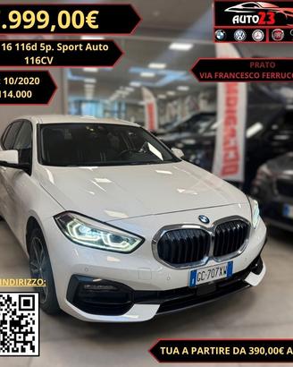Bmw 116 116d 5p. Sport Auto 116CV Ok Neopatentati