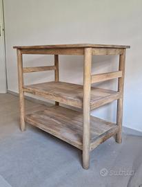 Mobile bagno a terra sottolavabo legno mango