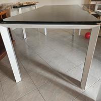 scrivania Agorà 180x80 vetro nero