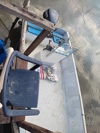 Barca in legno a motore 130cv yamaha