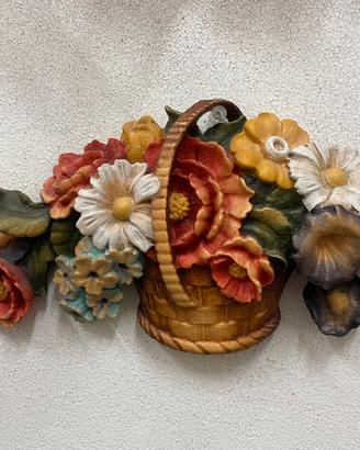 Decorazione da Parete floreale in legno