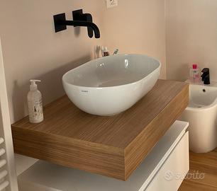 Mensola x bagno laminato rovere