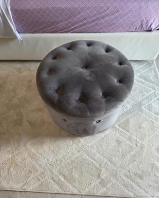 pouf rotondo verde ulivo