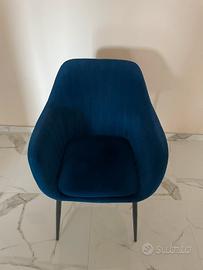 Sedia in velluto Westwing