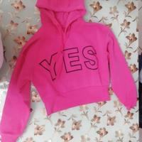 Felpa donna con cappuccio rosa taglia L