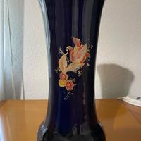 Vaso porcellana blu cobalto e oro