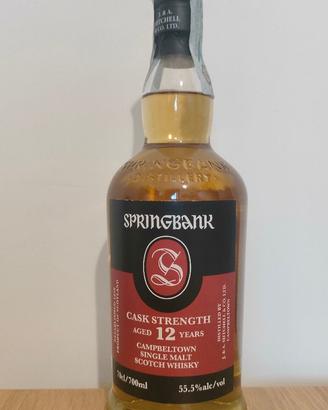 Whisky Springbank Cask Strength 12 Year Old