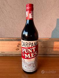 Bottiglia Carpano Punt e Mes Vintage Anni ’80/’90